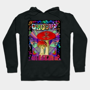 Psychedelic Groovy Magic Mushroom Frog Inner Dimension Trippy Hippy Colorful Tie Dye Shirt Mug Tapestry Sticker + More Hoodie